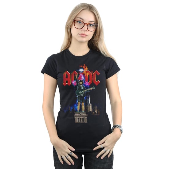 AC/DC Dames/Dames Angus NYC Katoenen T-Shirt (Zwart) - Image 2