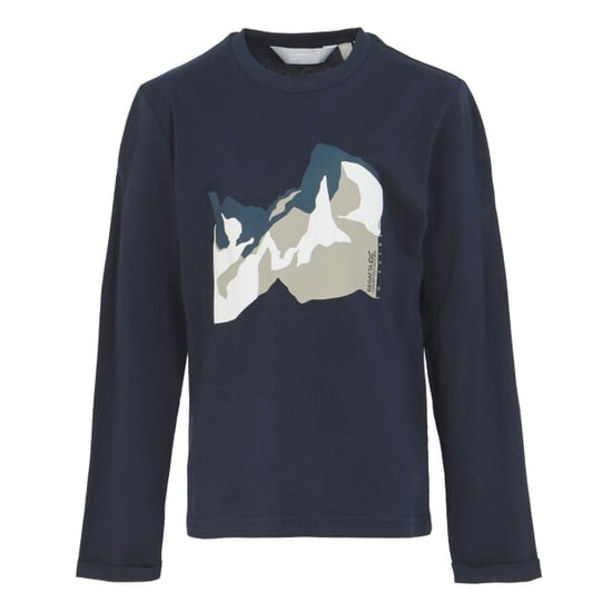 Regatta Kinderen/Kinderen Wenbie III Mountain T-shirt met lange mouwen (Marine) - Image 1
