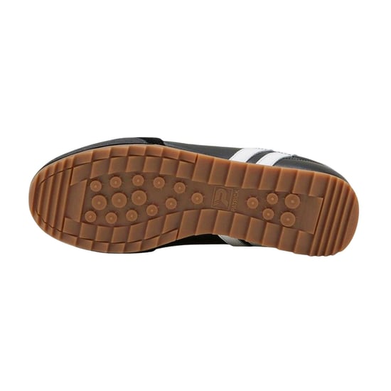 Patrick Mens Bergan Leather Trainers (Black/White) - Image 4