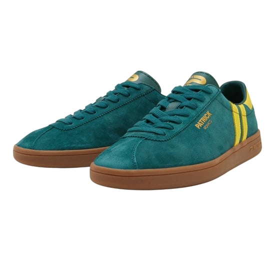 Patrick Mens Monaco Suède Cupsole Sneakers (Groen/Geel) - Image 3
