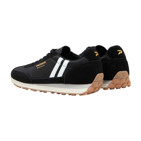 Patrick Mens Monza Suede Trainers (Black/White) - Image 2