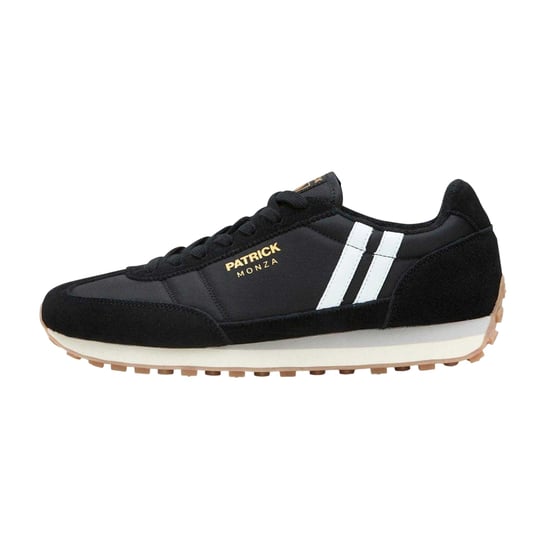 Patrick Mens Monza Suede Trainers (Black/White) - Image 3
