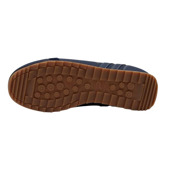 Patrick Mens Liverpool Leather Trainers (Navy/Off White) - Image 4