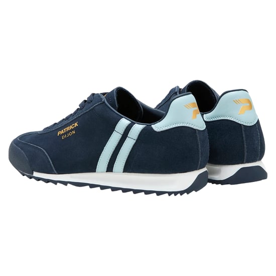 Patrick Mens Dijon Suede Running Trainers (Navy/Sky Blue) - Image 2