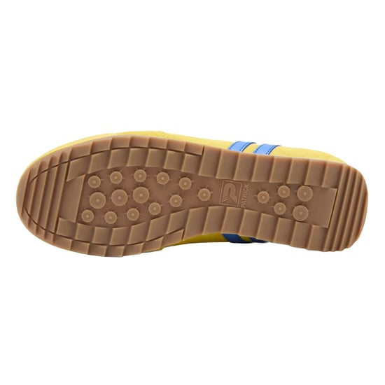 Patrick Mens Dijon Suede Running Trainers (Yellow/Royal Blue) - Image 4