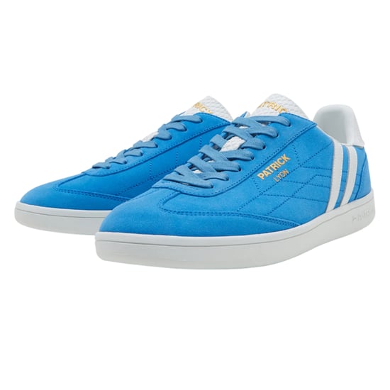 Patrick Mens Lyon Suede Cupsole Sneakers (Blauw/Wit) - Image 3
