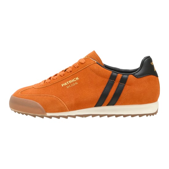 Patrick Mens Dijon Suede Running Trainers (Orange/Black) - Image 3