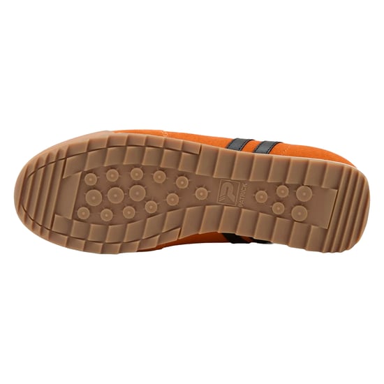 Patrick Mens Dijon Suede Running Trainers (Orange/Black) - Image 4