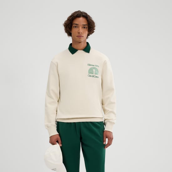Ellesse Mannen Club Di Corsa Hoodie (Off White) - Image 2