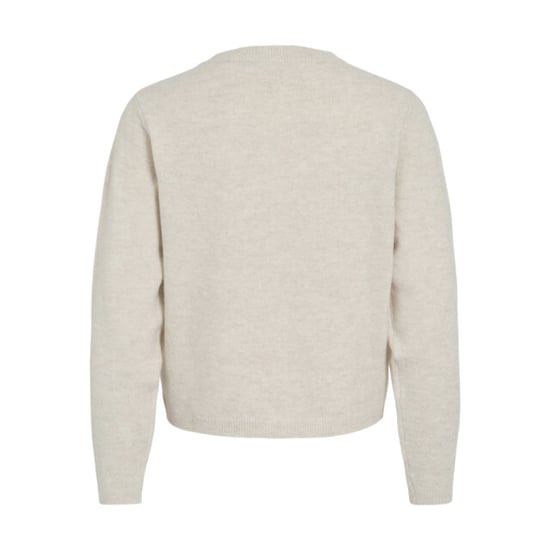 Vila Viliga ls o-neck knit cardigan noos beige - Image 3