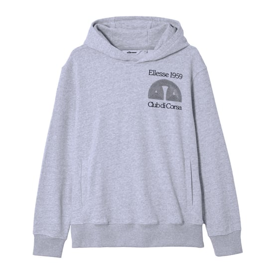 Ellesse Mens Club Di Corsa Hoodie (Light Grey) - Image 1
