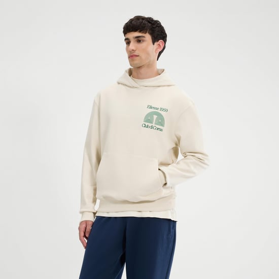 Ellesse Mens Club Di Corsa Hoodie (Off White) - Image 1