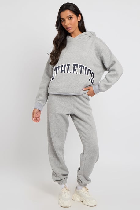Cuffed Marl Grey Jogger - Image 1