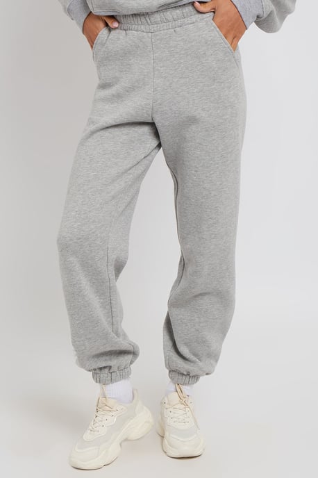 Cuffed Marl Grey Jogger - Image 2