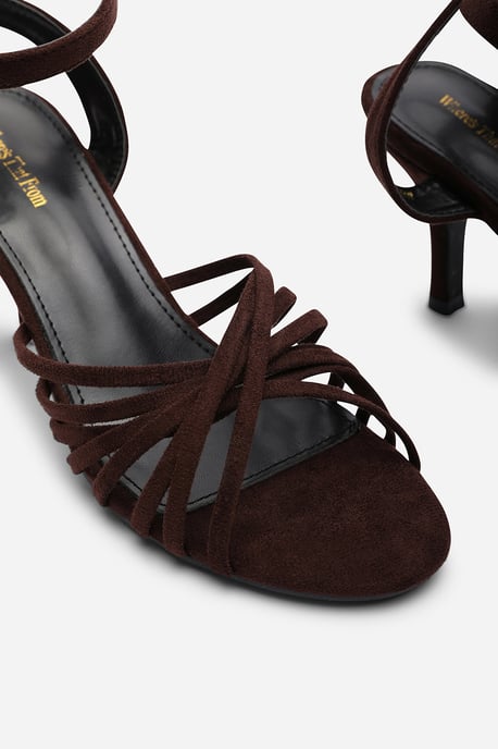 Where's That From Womens 'Cyprus' Multi Cross Over Strap Mid Heels - Image 5