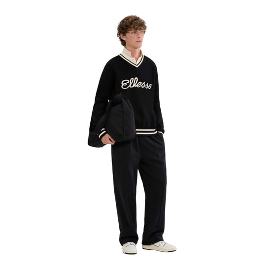 Ellesse Heren Giocios Gebreid Sweater Top (Zwart) - Image 4
