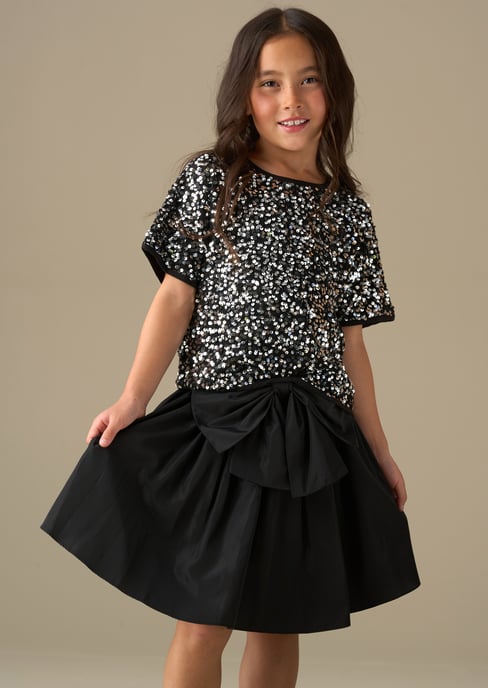 Nadia Tafetta Bow Skirt - Image 2