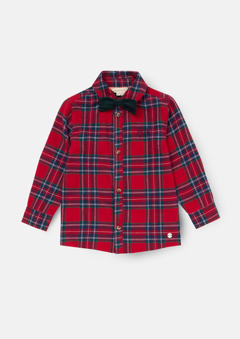 Camden Brushed Shirt With Bow Tie - Image 1