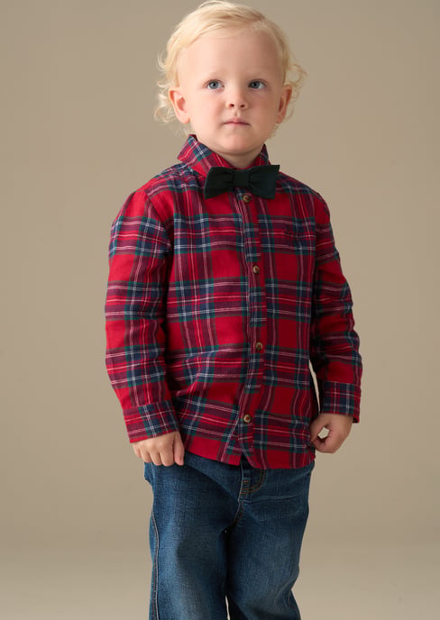 Camden Brushed Shirt With Bow Tie - Image 2