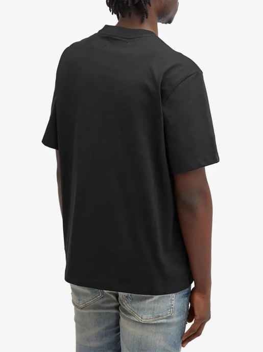 Staggered Logo Print T-Shirt in Black - Image 4
