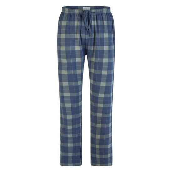 Phil & Co Heren winter pyjama set lang interlock donkerblauw geruit - Image 3