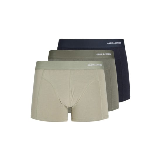 Jack & Jones Heren boxershorts trunks jacgabriel bamboe effen 3-pack grijsgroen/donkerblauw - Image 1