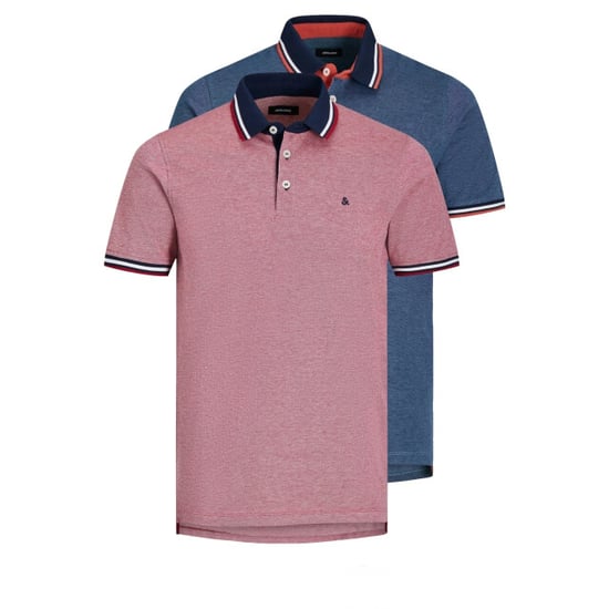 Jack & Jones Heren polo jjepaulos denim blauw rood 2-pack - Image 1