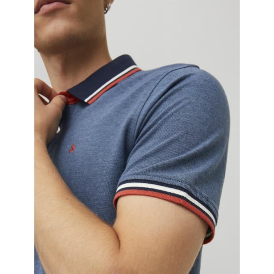 Jack & Jones Heren polo jjepaulos denim blauw rood 2-pack - Image 3