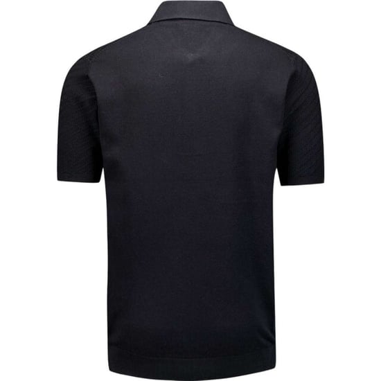 No Excess Pullover short sleeve polo zip soli black - Image 5