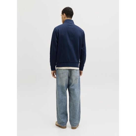 Jack & Jones Jprblufrankie sweat zip high neck smu navy - Image 4