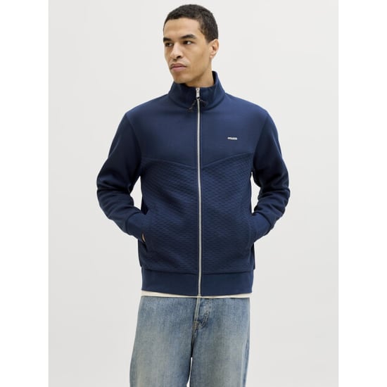 Jack & Jones Jprblufrankie sweat zip high neck smu navy - Image 5