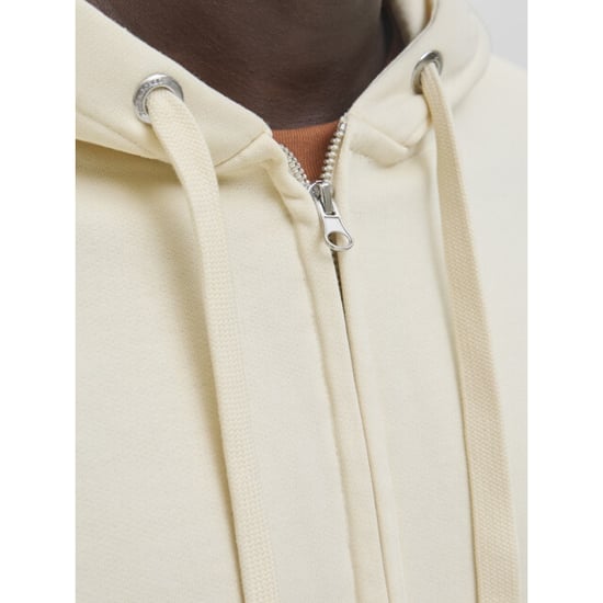 Jack & Jones Jornorrebro emb sweat zip hood noos ecru - Image 5