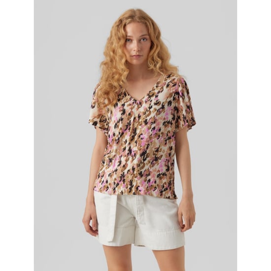Vero Moda Vmeasy v-neck ss blouse r1 wvn ga dessin - Image 4