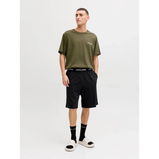 Jack & Jones Heren korte shortama pyjamaset jaceverest groen/zwart - Image 3