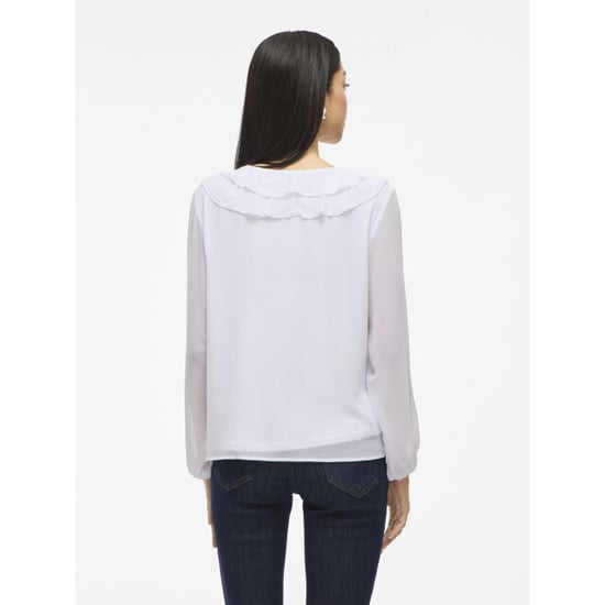 Vila Viane l/s v-neck frill top noos - Image 2
