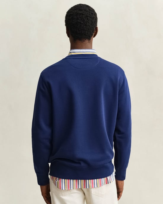 Crew Neck Regular Fit Sweatshirt in Dark Blue - Image 2
