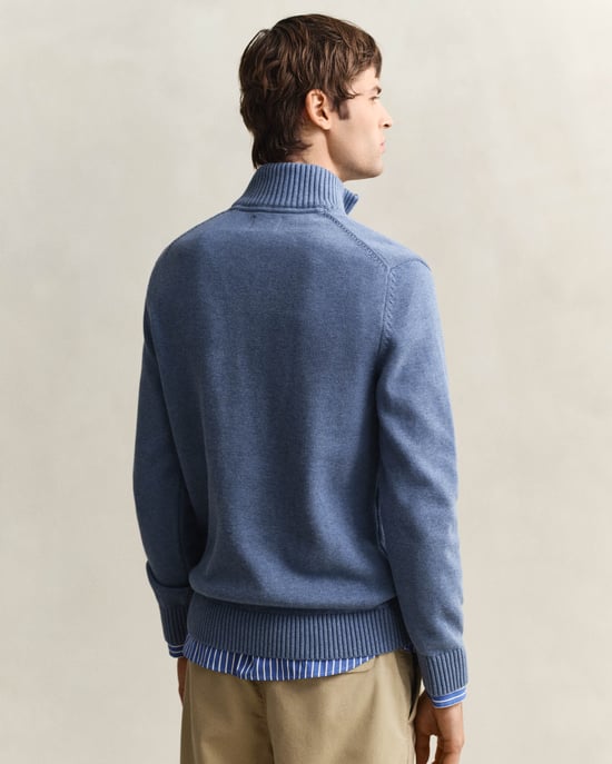 Half Zip Jumper in Dark Grey - Image 3