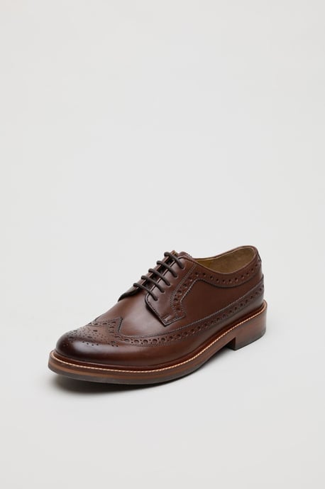 Chapman & Moore Longwing Brogue Country Leather Men's Choco Shoes - Image 1