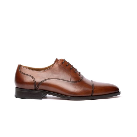 Chapman & Moore Toe Cap Oxford Leather Men's Chocolate Shoes - Image 2