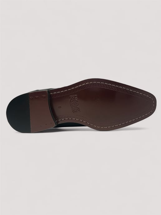 Chapman & Moore Toe Cap Monk Leather Men's Black Shoes - Image 4