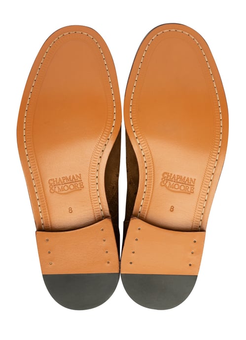 Chapman & Moore Oxford Brogue Leather Men's Mahogany Shoes - Image 4