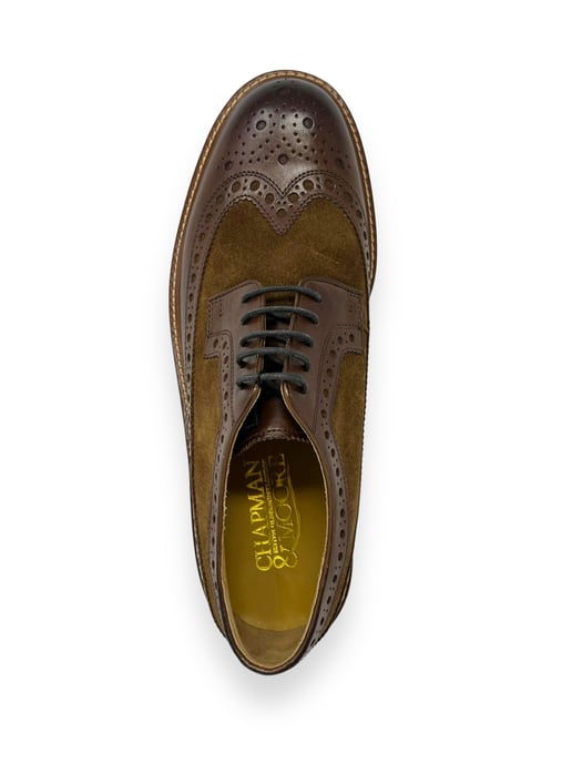Chapman & Moore Longwing Brogue Country Lederen Heren Bruine Veterschoenen - Image 3