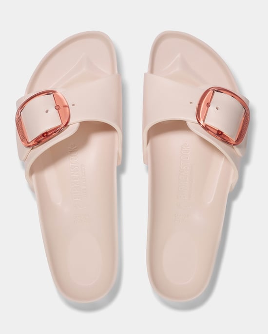 Madrid Big Buckle Sandals in Peach - Image 3