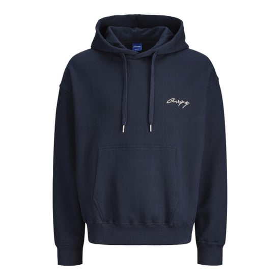 Jack & Jones Jornostalgia typo sweat hood navy - Image 1
