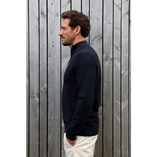 Kultivate 2501080802 crossed half zip 319 dark navy heren trui kultiv - Image 2