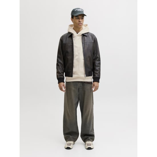 Jack & Jones Jornorrebro typo back sweat hood sn ecru - Image 3
