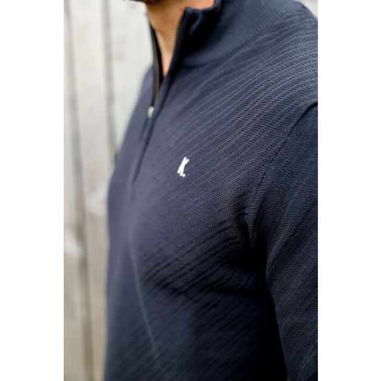 Kultivate 2501080802 crossed half zip 319 dark navy heren trui kultiv - Image 3