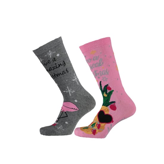 Apollo 2-pack foute dames kerstsokken - Image 1