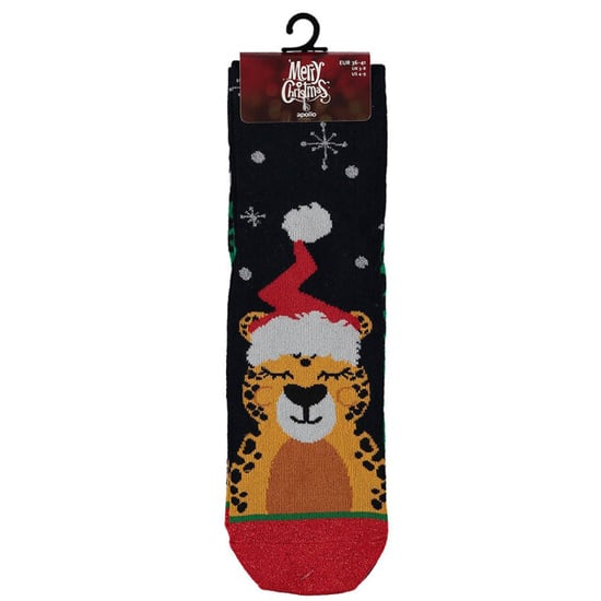 Apollo 2-pack foute dames kerstsokken panter - Image 2