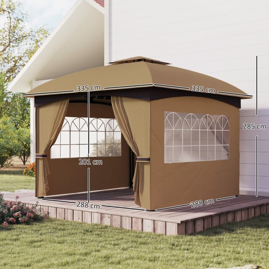 4goodz Paviljoen pergola classic 335 cm met ventilatiedak - - Image 3
